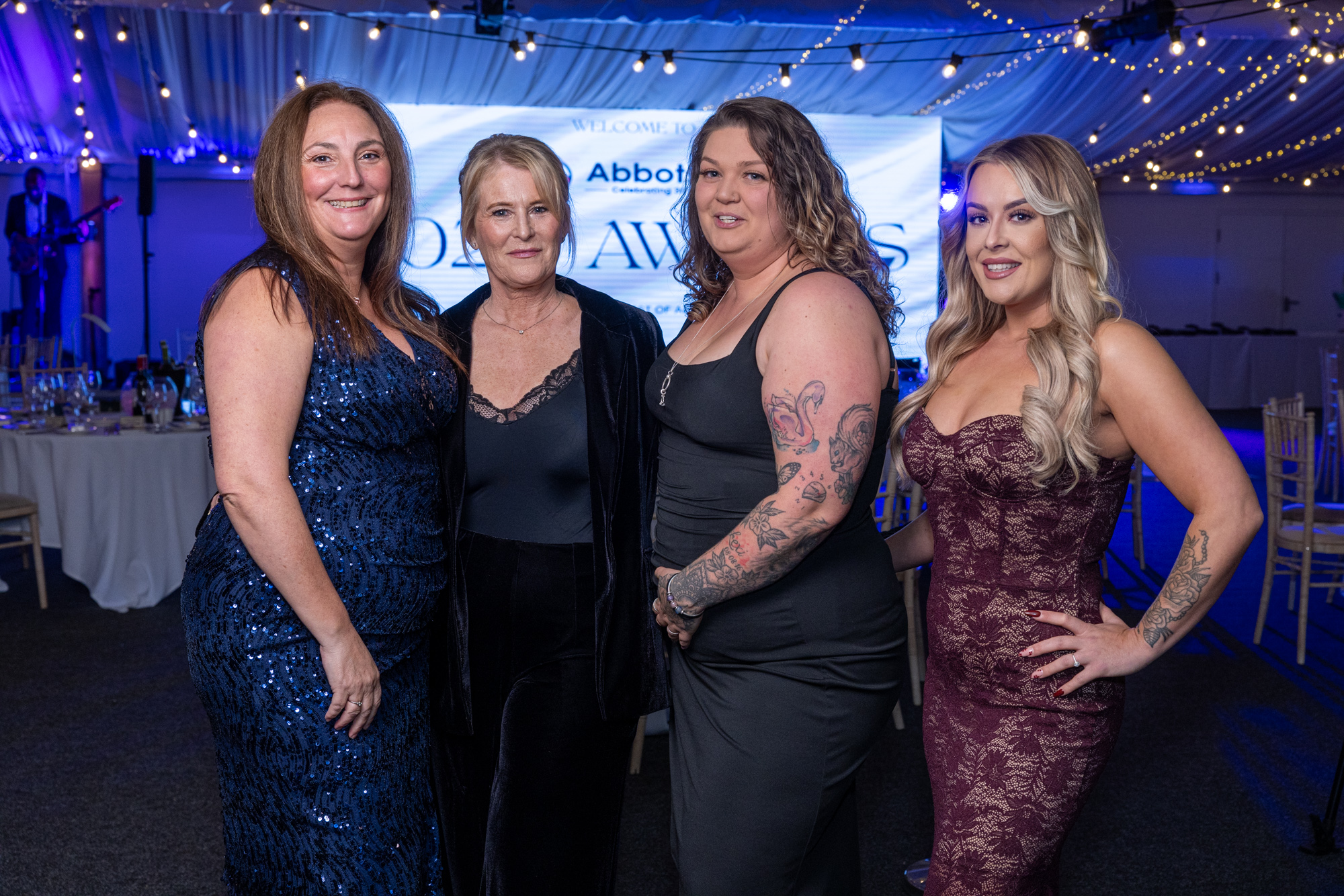 4 members of the Abbots Care team at the Abbots Care Worker Awards 2025