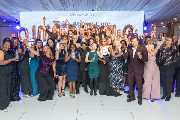 Winners at the Abbots Care Awards 2025 pictured in a big group photo