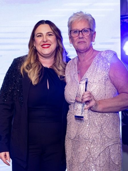 Paula Dunn Abbots Care Worker winning the Dorset Care Worker award